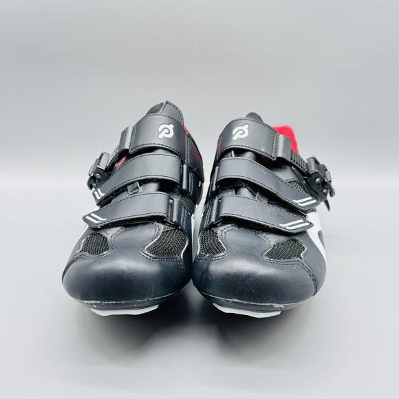 Peloton Shoes Mens 8 Black Cycling Sneaker Look Delta Cleats Ratchet Straps Road - Picture 3 of 12